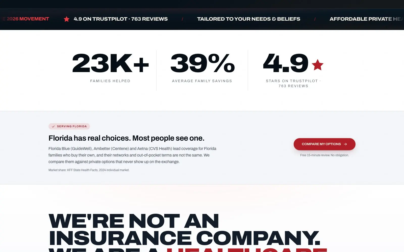 Deeper into the America First Healthcare website