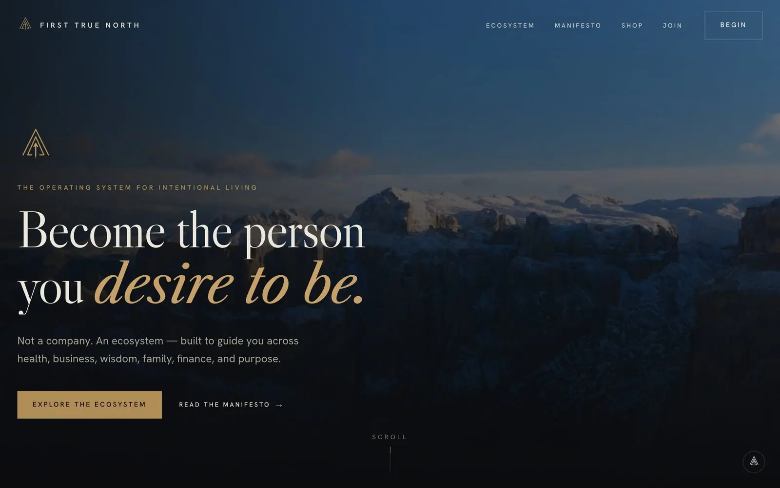 The First True North website